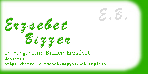 erzsebet bizzer business card